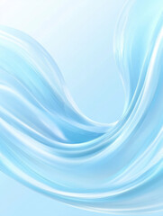 Aufkleber - Smooth blue waves create serene and calming atmosphere, perfect for backgrounds