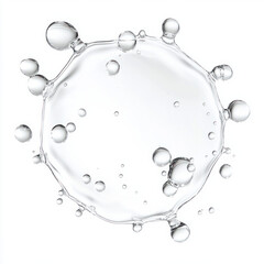 Poster - Clear water bubble with droplets, creating refreshing and clean look