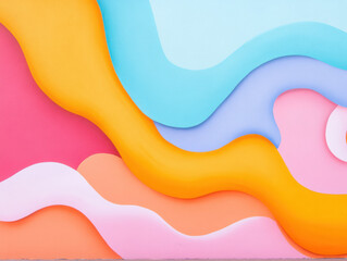 Aufkleber - Colorful abstract wall art with flowing shapes and vibrant hues