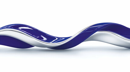 Fototapete - Abstract blue and silver wave design, perfect for backgrounds, websites, or presentations.  Modern and elegant flowing lines.