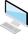 © ribbon_s - アイソメトリック　パソコン　デスクトップ　pc　ビジネス　アイコン　イラスト素材