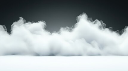Wall Mural - a large cloud of white smoke is floating in the air