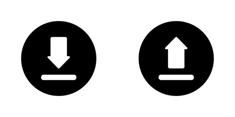 Aufkleber - upload and download icon isolated on transparent background
