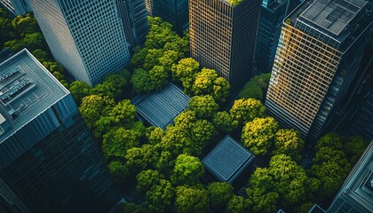 Aufkleber - Corporate sustainability strategies for carbon offset and CO2 emission reduction, green business solutions, ecoconscious practices