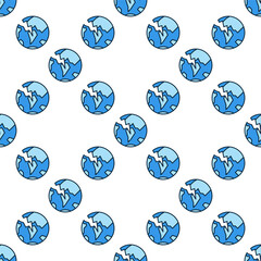 Poster - Earth Crisis vector Multipolarity blue seamless pattern