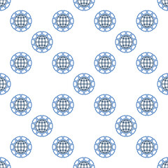Poster - Multipolarity vector simple seamless pattern in outline style