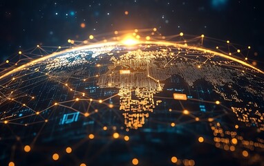 Poster - Abstract digital globe