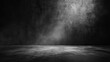 © ttonaorh - Abstract black and white interior background with a concrete wall, a dark room with a floor and ceiling. minimalist modern architecture with empty space for a design concept