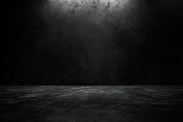 Fototapete - Abstract black and white interior background with a concrete wall, a dark room with a floor and ceiling. minimalist modern architecture with empty space for a design concept