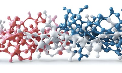 Poster - Vibrant Biochemical Pathways, an intricate illustration showcasing diverse molecular structures and interactions in dynamic color patterns.