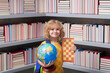 © Volodymyr - School boy with world globe and chess, childhood. Smart caucasian school boy kid pupil student going back to school. Education kids.