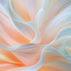 Aufkleber - Soft pastel petals swirl gracefully, creating delicate floral abstract