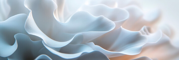 Poster - Soft blue petals create delicate and serene floral composition, evoking tranquility and beauty