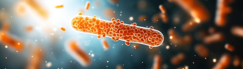 Poster - Intricate Closeup of a Single Cell Capturing the Complexity of Life with Vibrant Structures and Engaging Biological Details