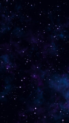 Wall Mural - Starry Night Sky, Glowing and Shiny Stars on Dark space Background, meditation and yoga social media vertical background	