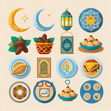 Ramadan Icon set