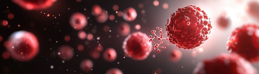 Poster - Illustration of a Red Blood Cell Showcasing Its Unique Structure and Function in Human Circulation and Health Context