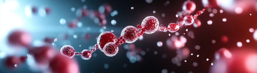 Poster - Illustration of a Red Blood Cell Highlighting Its Structure and Function in the Human Circulatory System with Scientific Detail