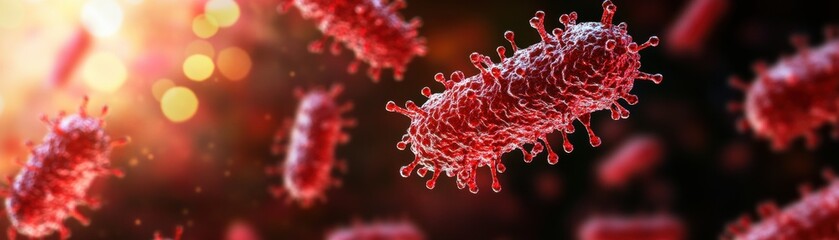 Poster - Intricate Visualization of a Red Blood Cell in Motion with Blood Flowing Out in a Dynamic and Scientific Context of Life