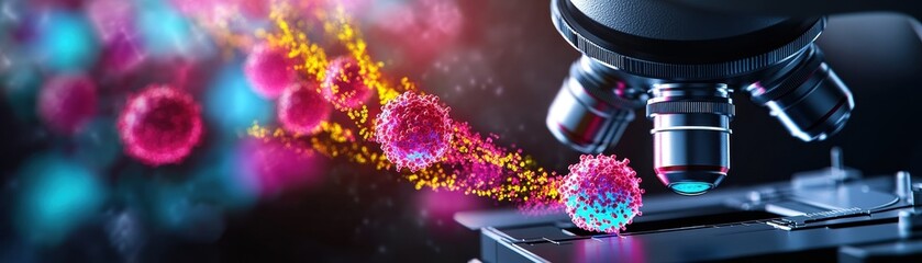 Poster - Detailed Closeup of a Microscope with Additional Microscopes in the Background Highlighting Scientific Exploration and Study
