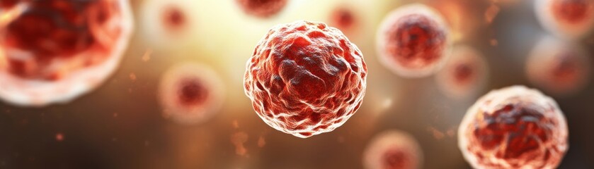 Poster - Intricate Illustration of a Blood Cell Highlighting Its Unique Structure and Function in the Human Circulatory System