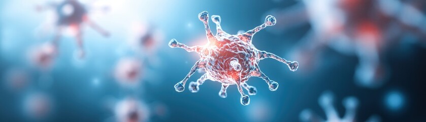 Poster - Detailed 3D Visualization of a Human Cell Illustrating Membrane Structure Organelles and Intricate Biological Components