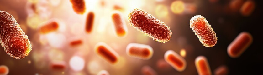 Poster - Microscopic View of Group of Red Blood Cells Flowing Through Capillaries Illustrating Vital Function in Human Circulation