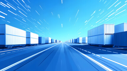 Poster - Rapid container transport shipping industry innovation port environment dynamic viewpoint