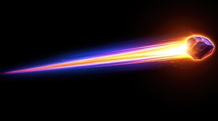 Poster - Meteor shower event night sky digital art cosmic environment close-up view sci-fi conceptualization