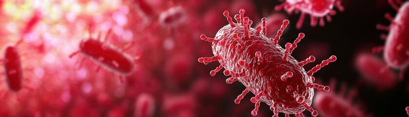 Poster - Intricate Illustration of a Red Blood Cell Displaying Its Unique Structure and Function in the Human Circulatory System
