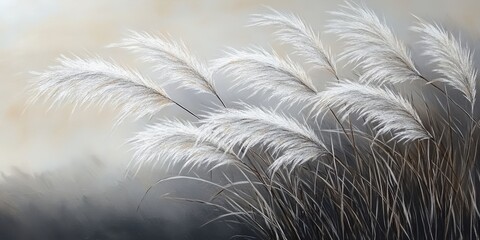 a stunning portrayal of silver grass showcases the delicate beauty of pampas grass, highlighting its
