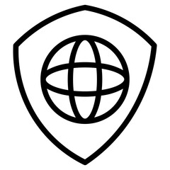 Poster - Security Protection Web Line Icon
