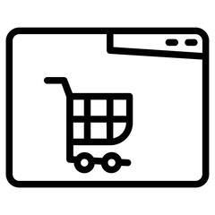 Poster - Store Web Shop Line Icon