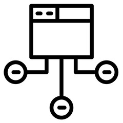 Poster - Hierarchy Layout Web Line Icon