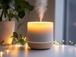 © Praphat - Soft Glow Aroma Diffuser with Steam and Plant Decoration