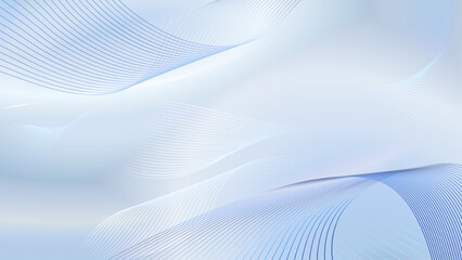 Poster - Abstract glowing gradient with flowing wave lines. Digital futuristic technology background