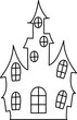 © Jongyeon - Spooky Halloween Haunted House Outline