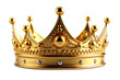 © ARTSPRIO - A gold crown with a white background. On transparent background. Png file