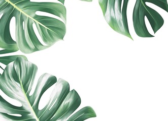 Wall Mural - Palm leaf isolated on a white background