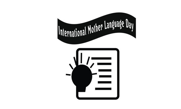 this is eye soothing, trendy & minimalist icon design for international mother language day. express