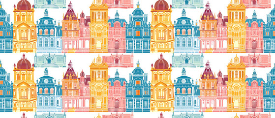  repeating pattern the most cathedral graphic outline