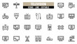 © naficon - Set of 25 line icons television. Editable stroke. Vector illustration