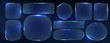 © klyaksun - Neon glass frame collection with luminescent geometric elements - blue translucent shapes with radiant borders on dark backdrop. Various rectangle, circle and rounded designs with glowing edges. © klyaksun - Neon glass frame collection with luminescent geometric elements - blue translucent shapes with radiant borders on dark backdrop. Various rectangle, circle and rounded designs with glowing edges.