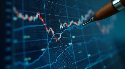 Graphs, charts of data. Concept of successful business