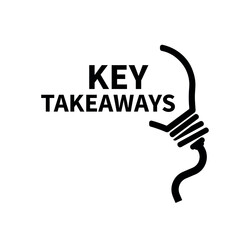 Key takeaways text on white background	