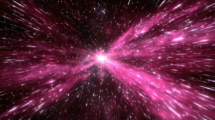 Wall Mural - hypnotic pink cosmic dance: a journey through the vibrant universe. explore the mesmerizing speed an