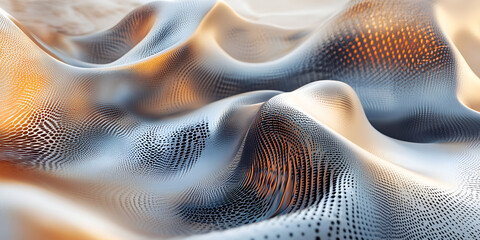 Poster - abstract digital landscape: a captivating abstract digital landscape rendered in mesmerizing shades 