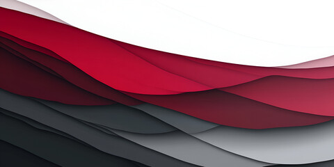 Poster - abstract crimson waves: a captivating abstract design featuring vibrant crimson, deep gray and black