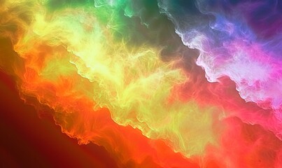 Wall Mural - Colorful abstract smoke clouds background, ideal for digital art and design projects.