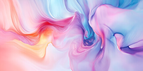 Poster - Pastel Dream Swirl: An abstract image featuring a mesmerizing swirl of pastel colors, creating a dreamy and ethereal atmosphere. The soft hues blend seamlessly.